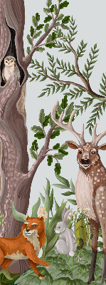Modern roller blind Forest animals