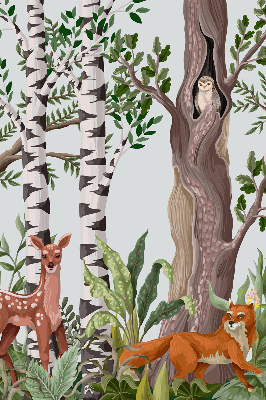 Modern roller blind Forest animals