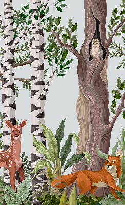 Modern roller blind Forest animals