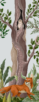 Modern roller blind Forest animals
