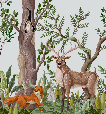 Modern roller blind Forest animals