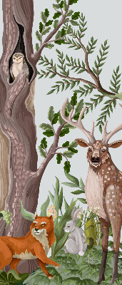 Modern roller blind Forest animals