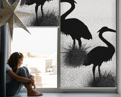 Fabric roller blind Herons