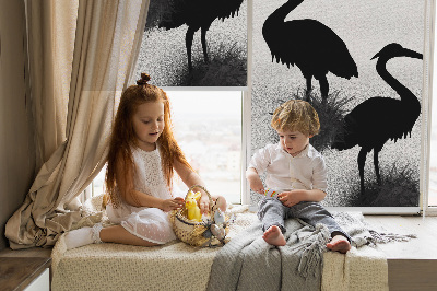 Fabric roller blind Herons