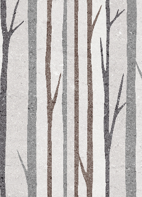 Modern roller blind Tree trunks