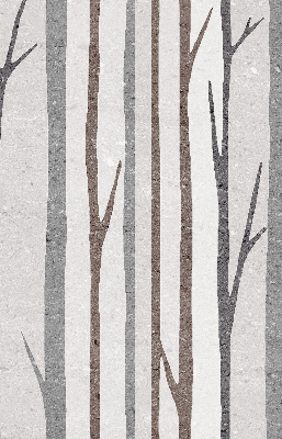 Modern roller blind Tree trunks
