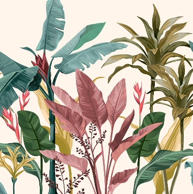 Roller blind for large window Colorful leaves