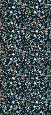 Fabric roller blind Flower vines