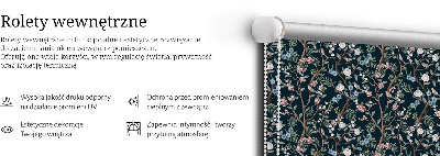 Fabric roller blind Flower vines