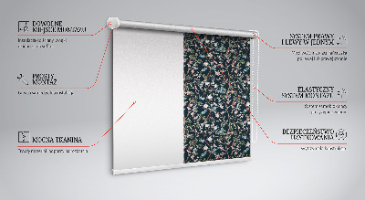 Fabric roller blind Flower vines