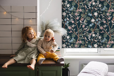 Fabric roller blind Flower vines