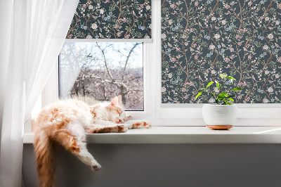 Fabric roller blind Flower vines