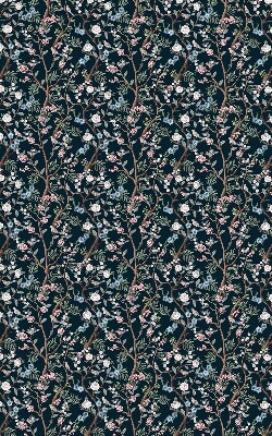 Fabric roller blind Flower vines