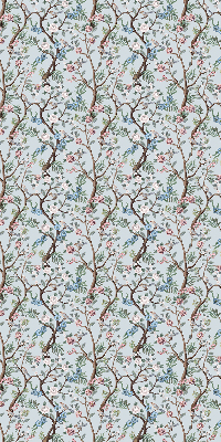 Modern roller blind Flower vines on a light background