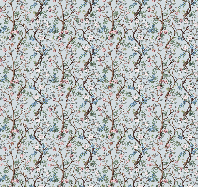 Modern roller blind Flower vines on a light background