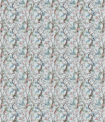 Modern roller blind Flower vines on a light background