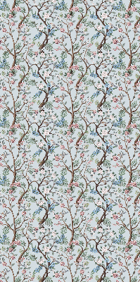 Modern roller blind Flower vines on a light background
