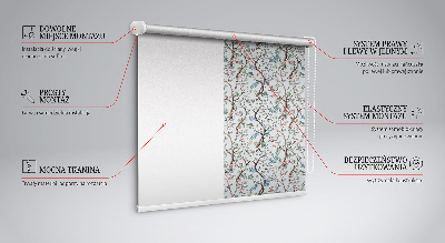 Modern roller blind Flower vines on a light background
