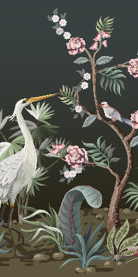 Fabric roller blind Birds by the tree