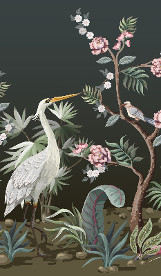Fabric roller blind Birds by the tree
