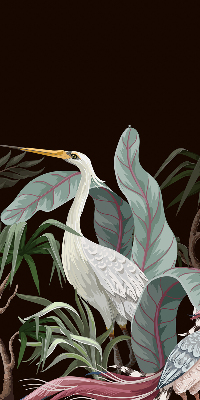 Modern roller blind Birds in the leaves