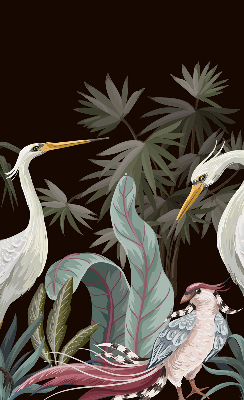 Modern roller blind Birds in the leaves