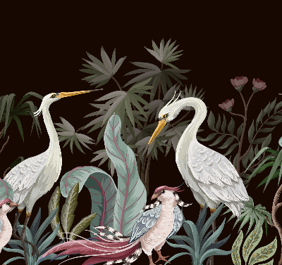 Modern roller blind Birds in the leaves