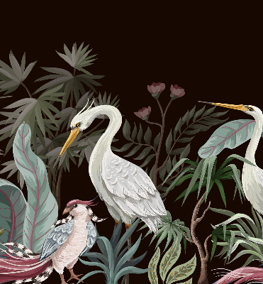 Modern roller blind Birds in the leaves
