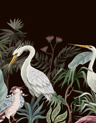 Modern roller blind Birds in the leaves