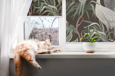 Modern roller blind Birds in the leaves
