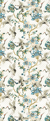 Fabric roller blind Flowers and birds