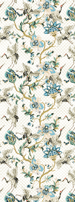 Fabric roller blind Flowers and birds