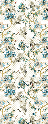 Fabric roller blind Flowers and birds