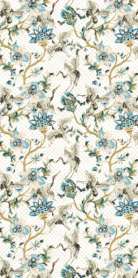 Fabric roller blind Flowers and birds
