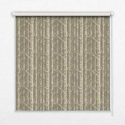 Roller blind for large window Tree trunks