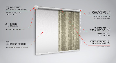 Roller blind for large window Tree trunks