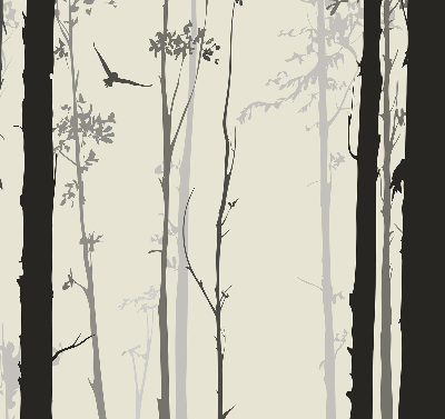 Fabric roller blind Trees