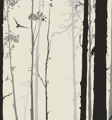 Fabric roller blind Trees