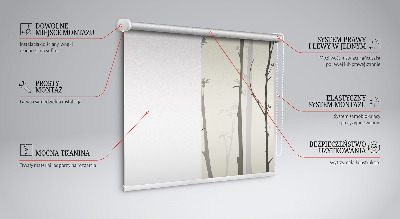 Fabric roller blind Trees