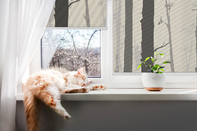 Fabric roller blind Trees