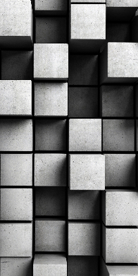 Modern roller blind Stone cubes