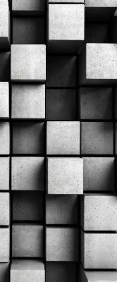 Modern roller blind Stone cubes