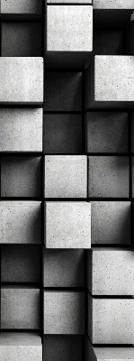 Modern roller blind Stone cubes