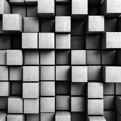 Modern roller blind Stone cubes