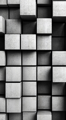 Modern roller blind Stone cubes