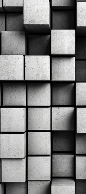 Modern roller blind Stone cubes