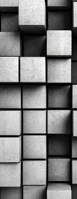 Modern roller blind Stone cubes