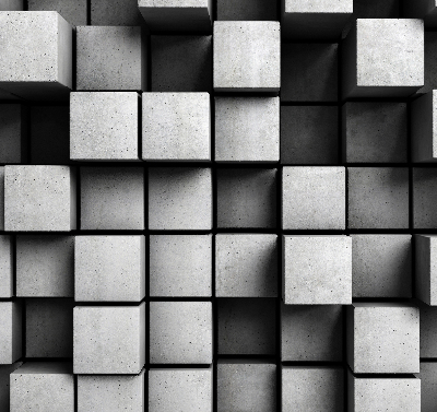 Modern roller blind Stone cubes
