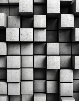 Modern roller blind Stone cubes
