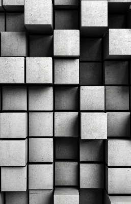 Modern roller blind Stone cubes